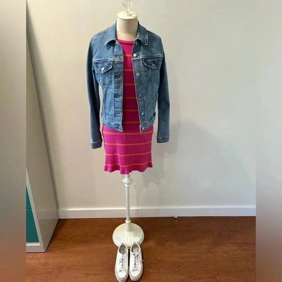 Sanctuary Must Have Stripe Dress in Tangerine Tart Stripe size XL - Picture 6 of 6